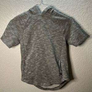 Grey short sleeve hoodie